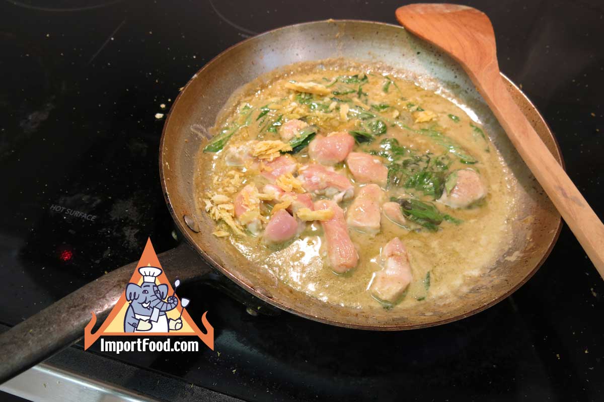 Add palm sugar fish sauce fresh basil