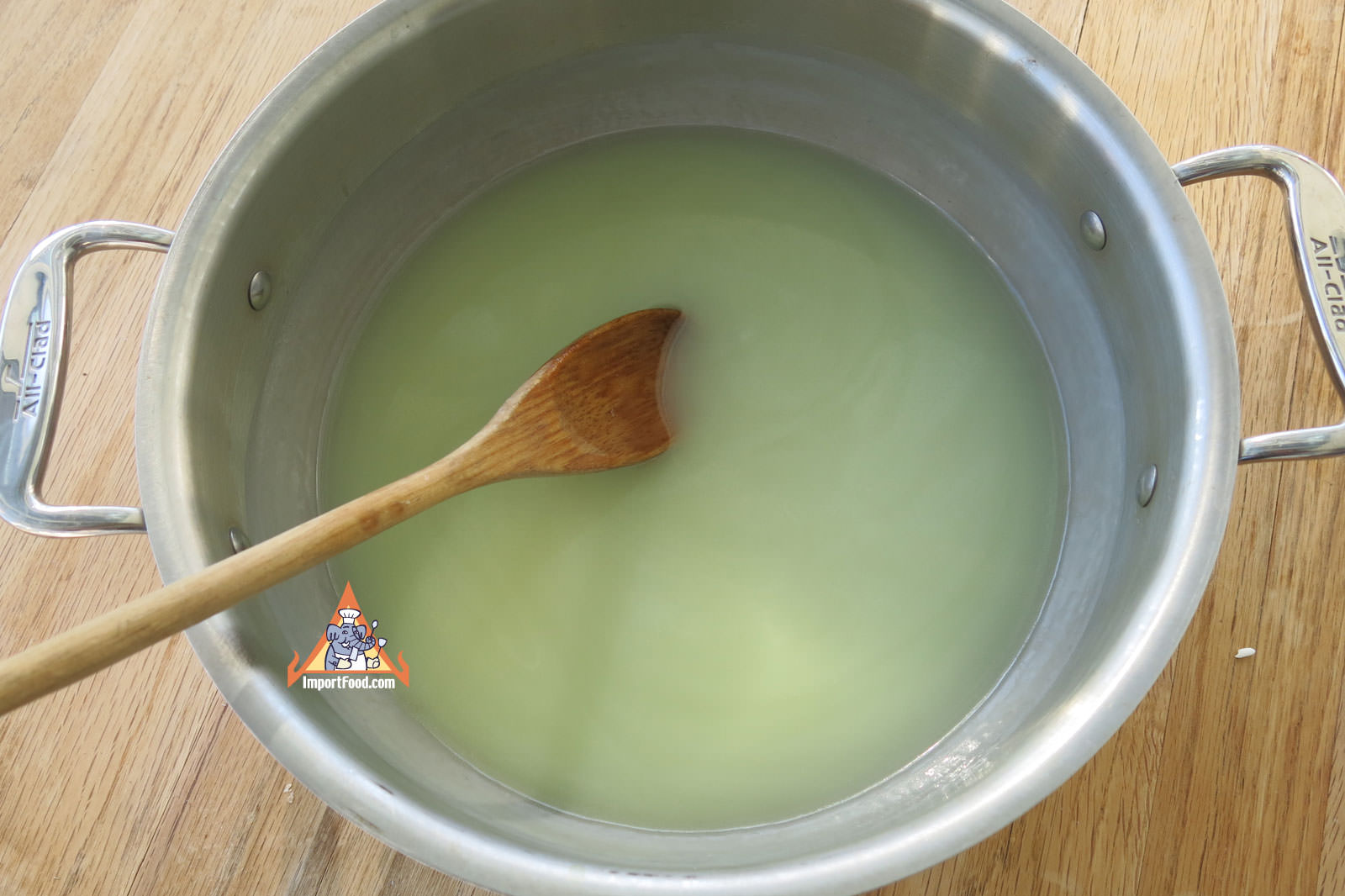 Pandan coconut cream sugar salt