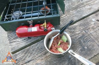 Beef in cooking pot