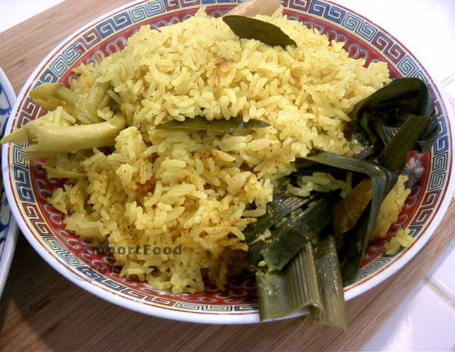 Festive yellow rice nasi kuning