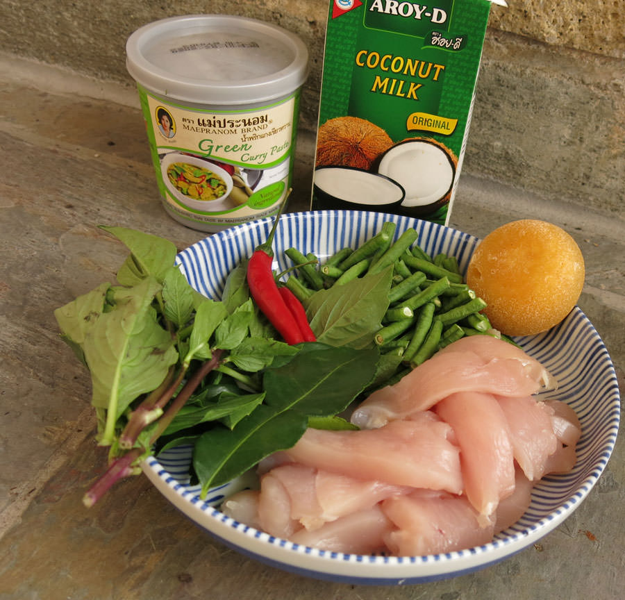 Green Chicken Curry Prep