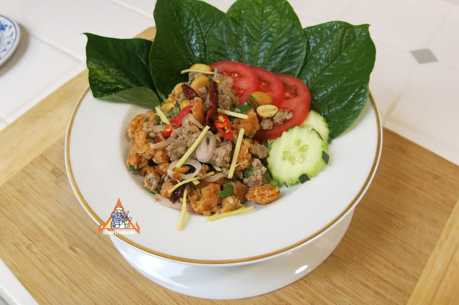Serve with fresh betel leaves