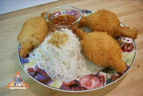 Sugarcane prawns goong pan oi