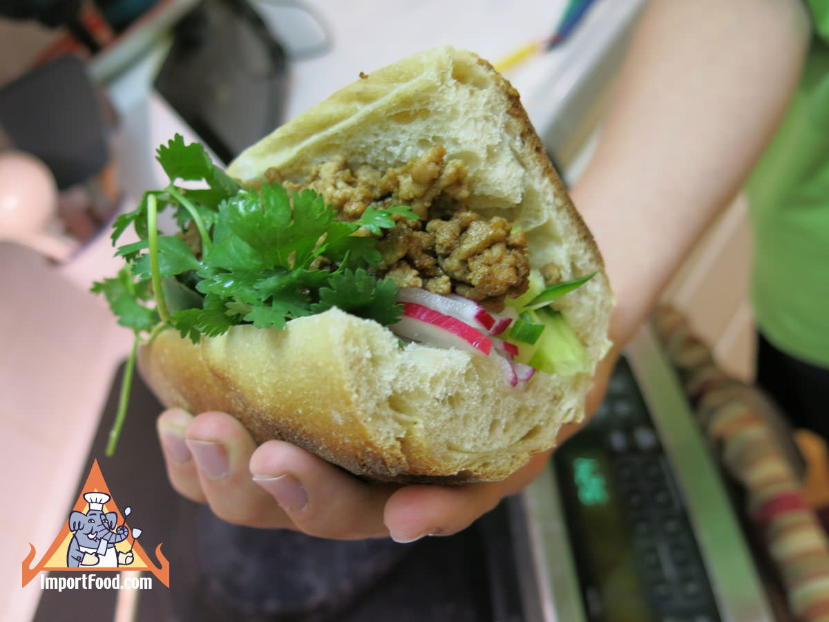 Sweet and sour pork sandwich