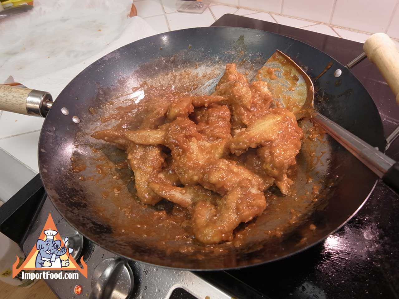 Coating the crispy wings