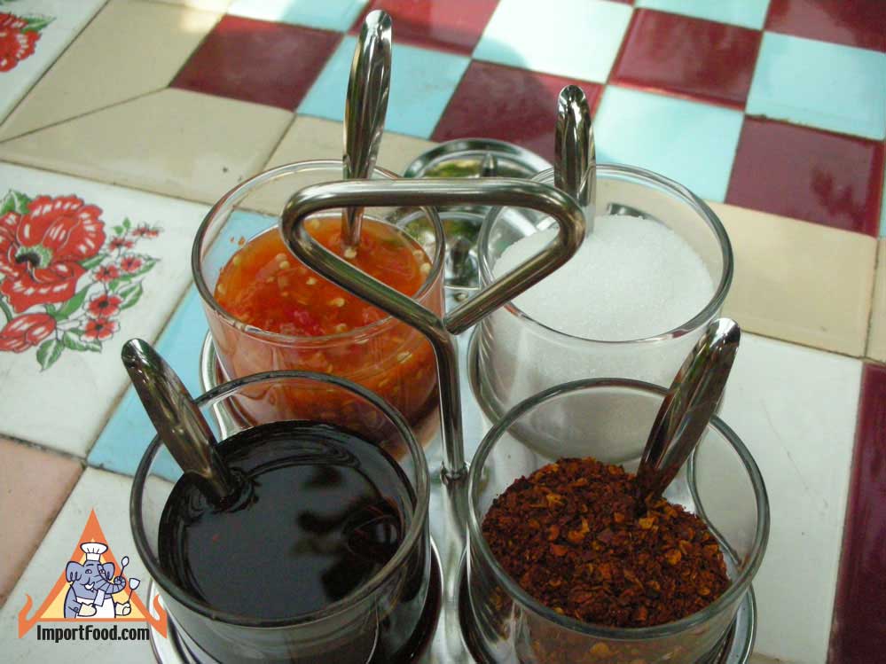 In the condiment caddy
