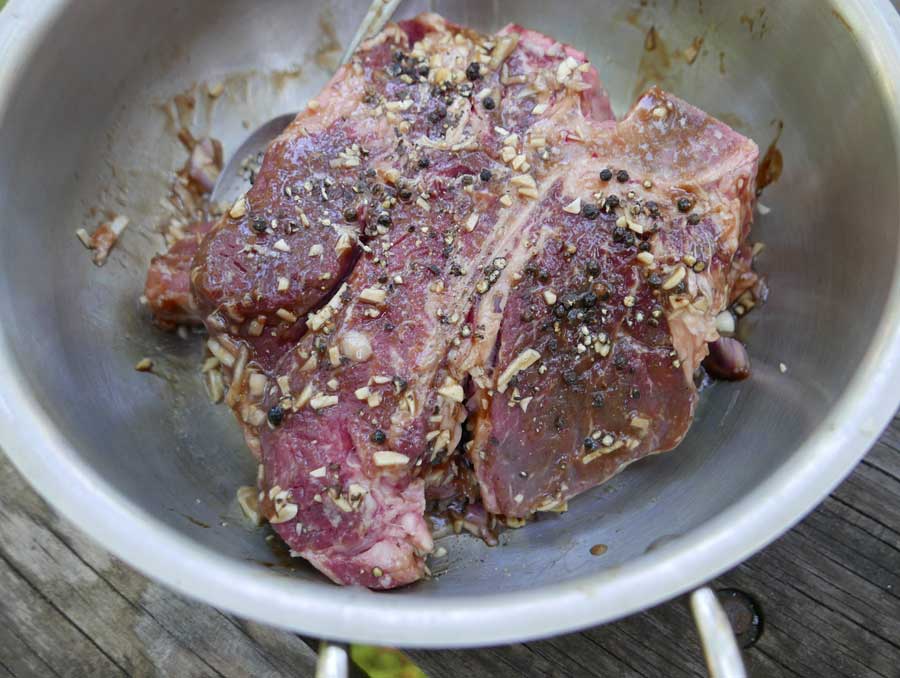 Marinate With Black Pepper