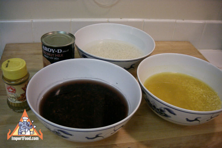Soaking sweet rice