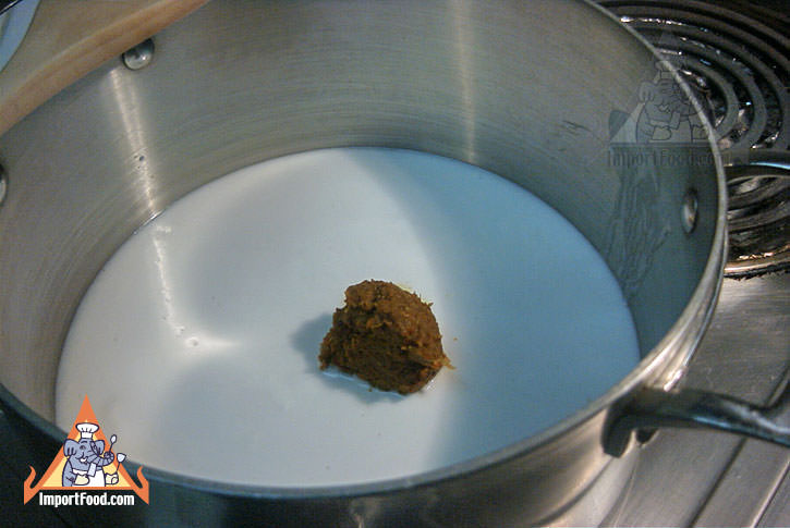 Chile paste in coconut milk