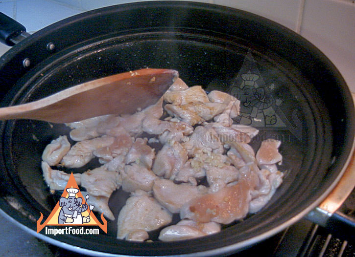 Cooking the chicken