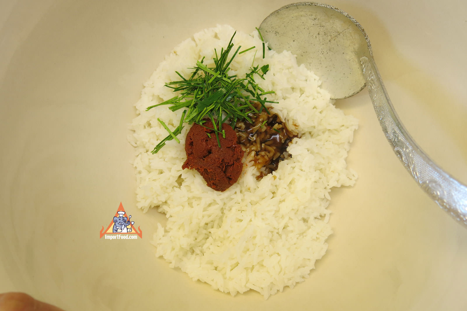 Mix with day old steamed rice