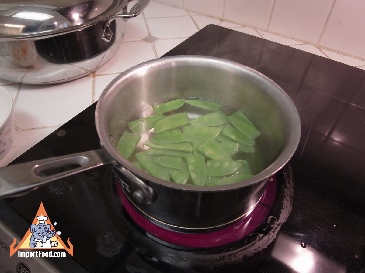 Soften snow peas
