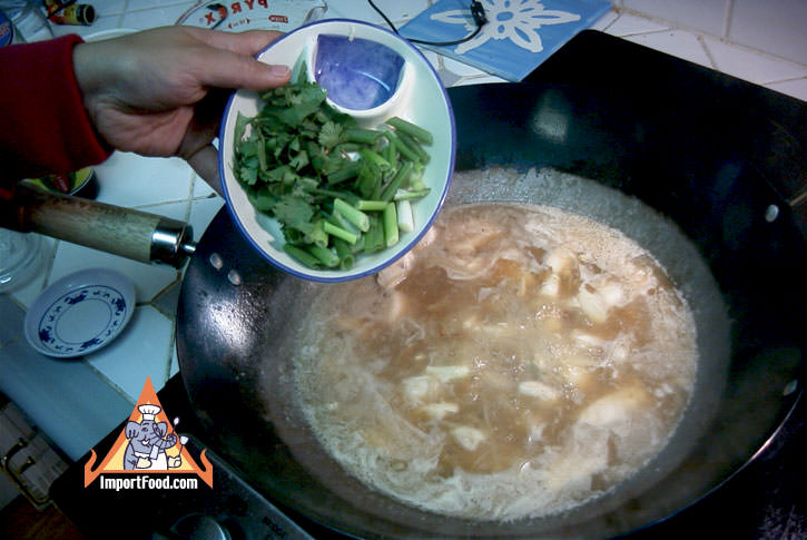 Add sauces and greens