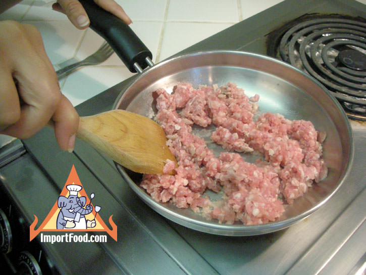 Cooking the pork