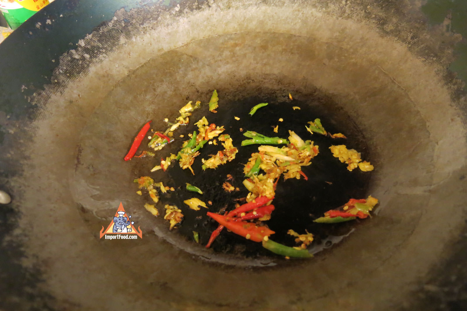 Fry in wok