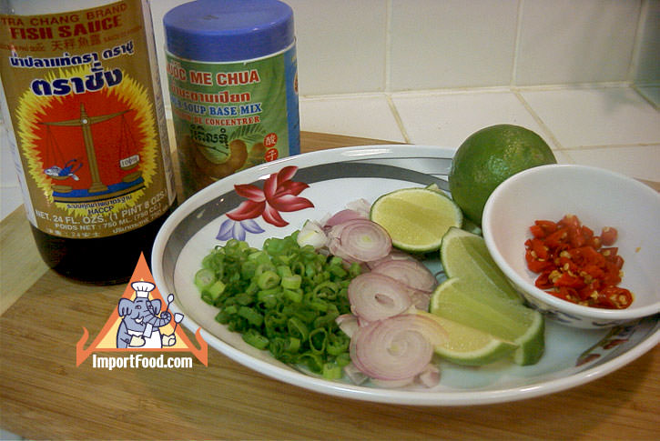 Ingredients for dipping sauce