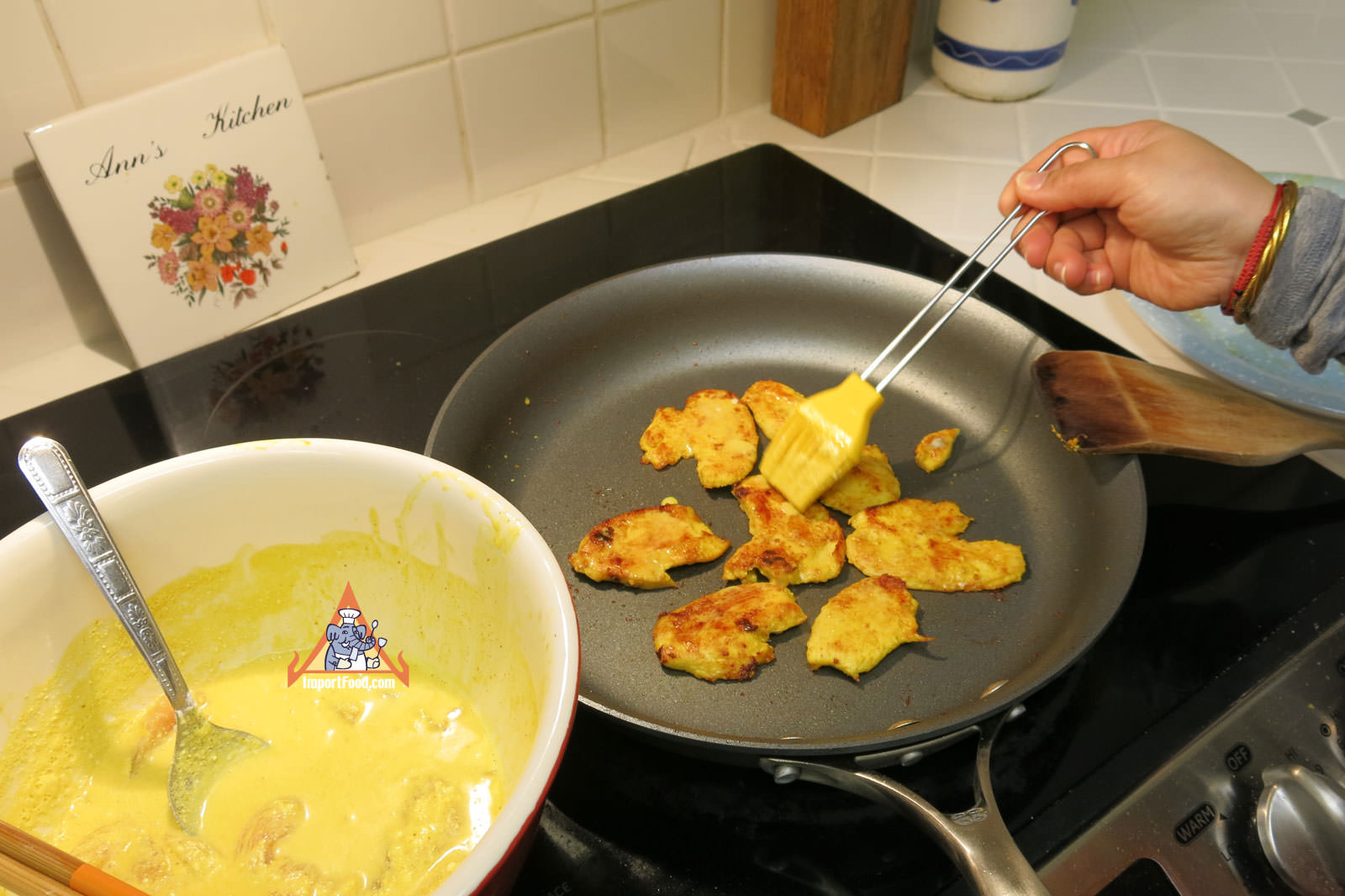 Version 1 satay gai baste w marinade