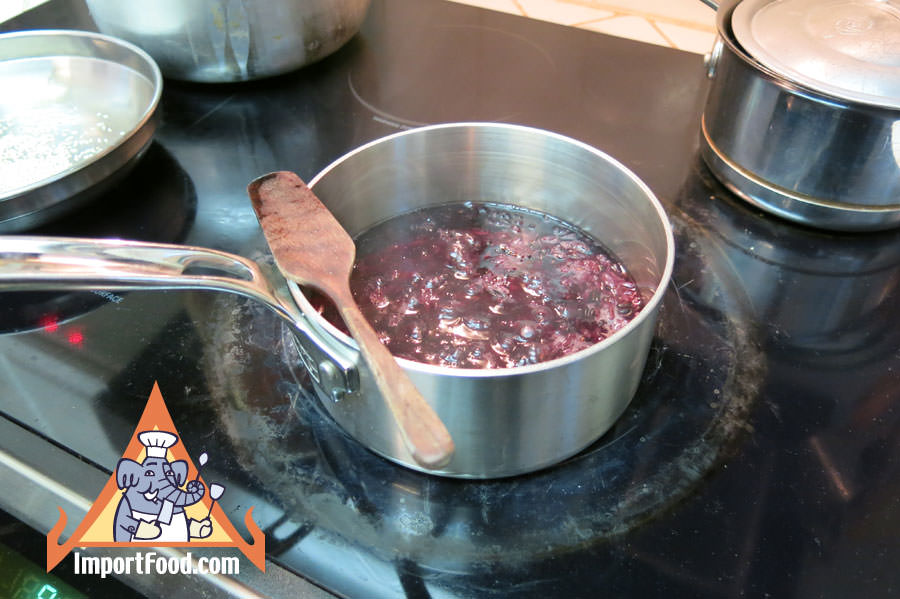 after steaming 12 minutes in a pot with water