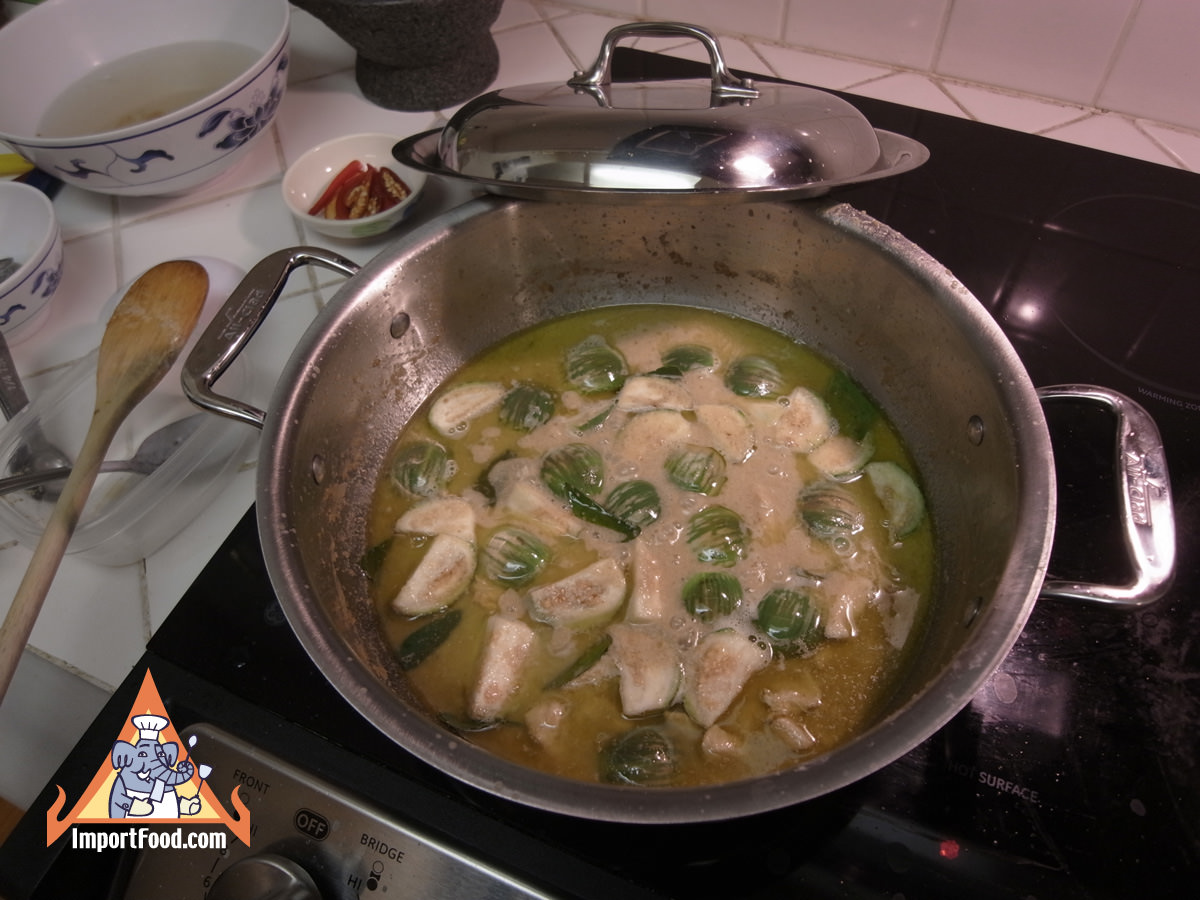 Cook until oil forms
