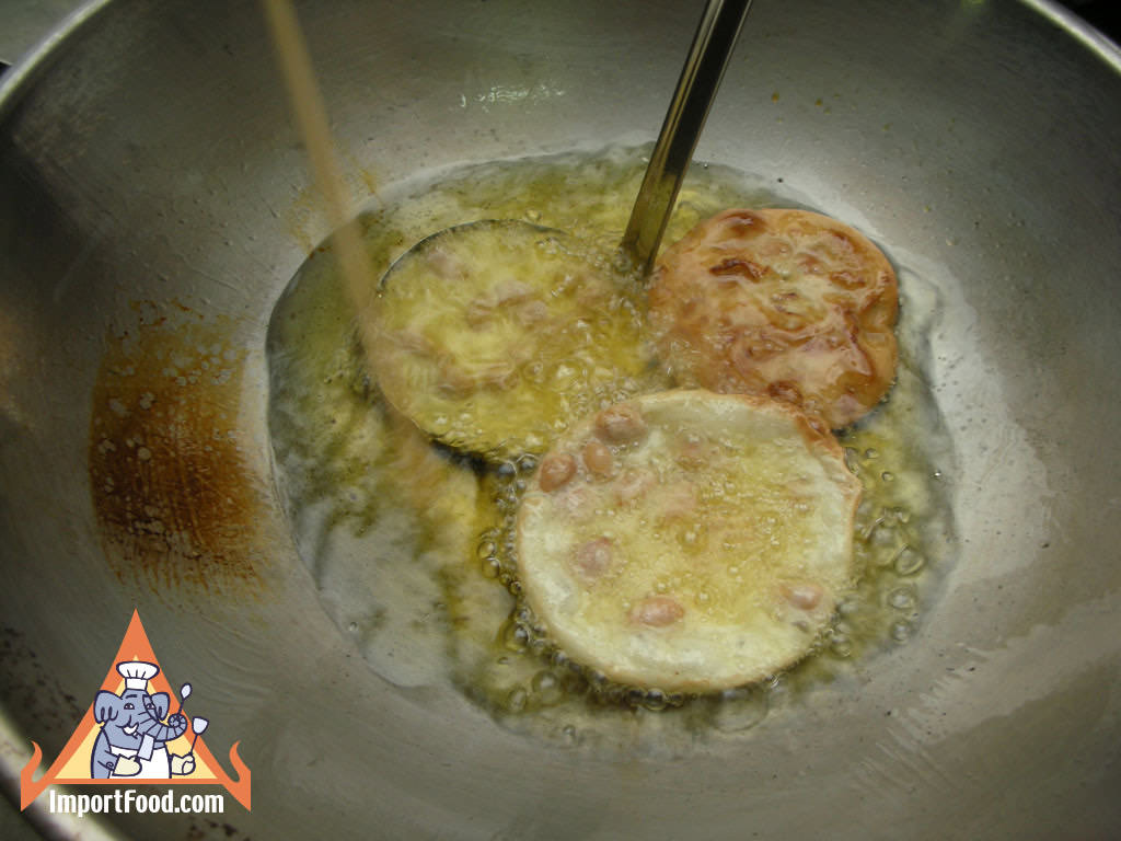Frying the cookies