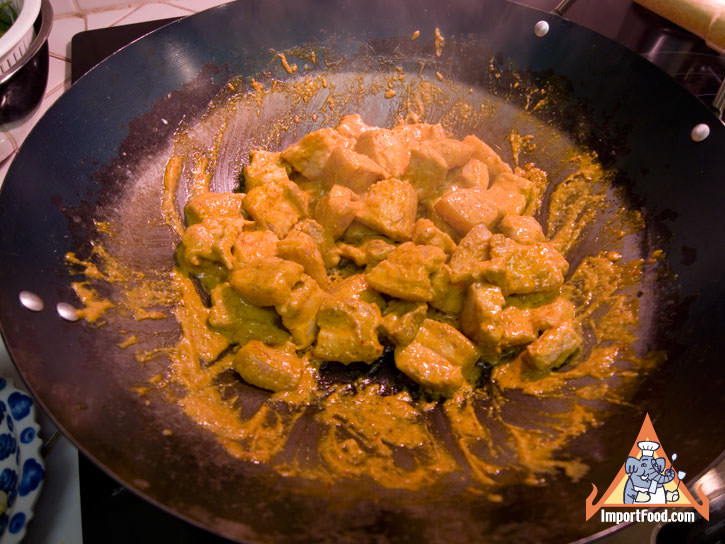 Add pork and cook down