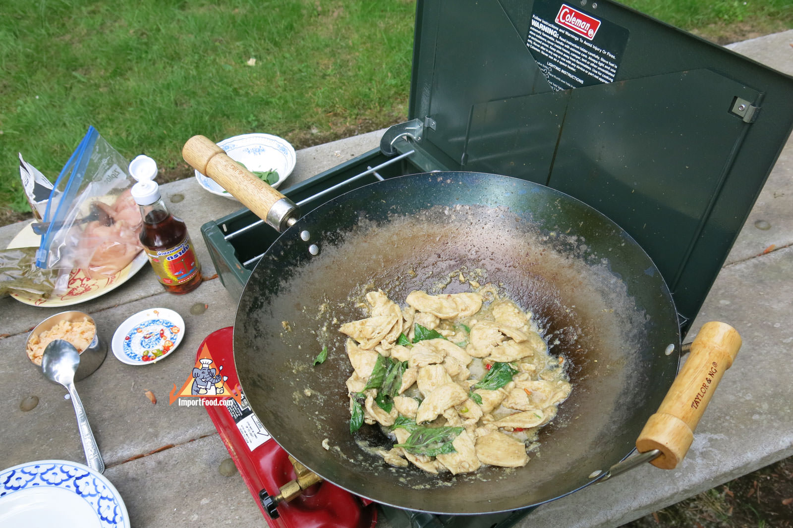 Fresh thai basil at the end