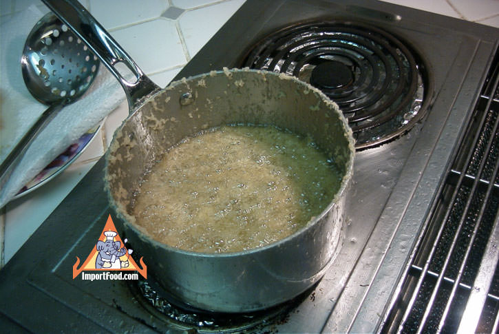 Fry in hot oil
