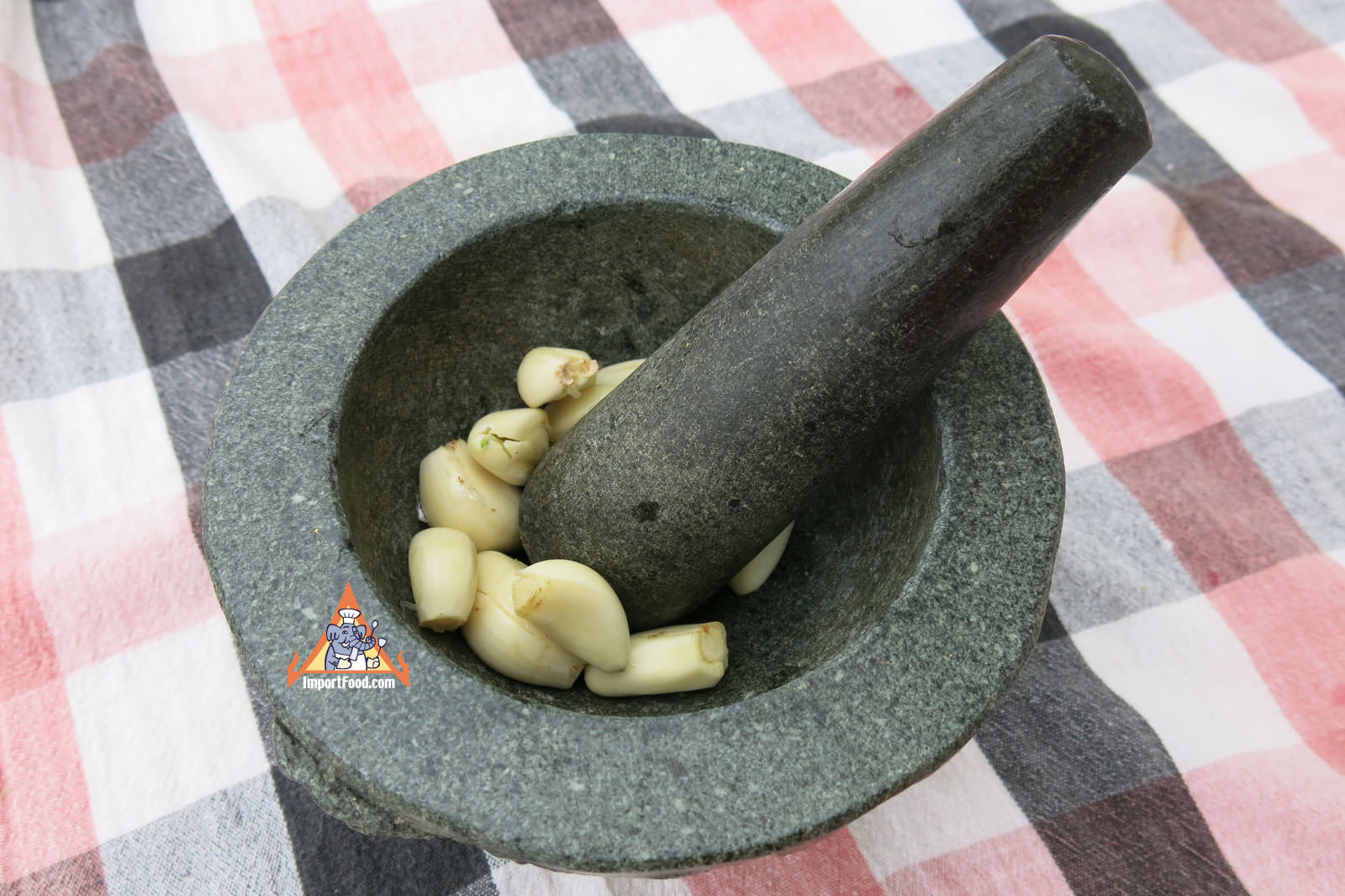 Pound garlic