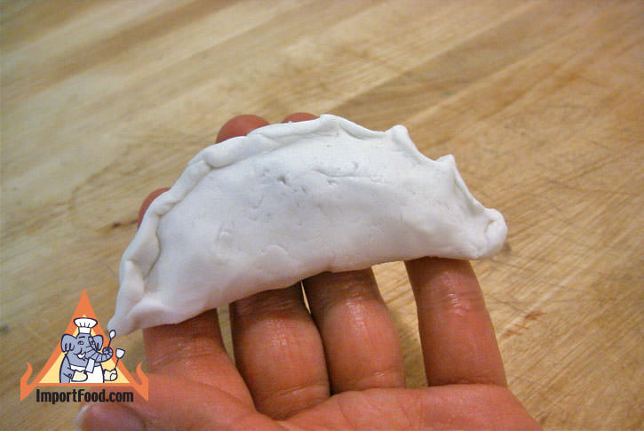 Dumpling before steaming