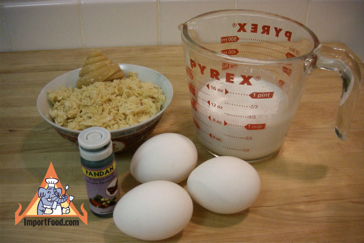 Ingredients for custard topping