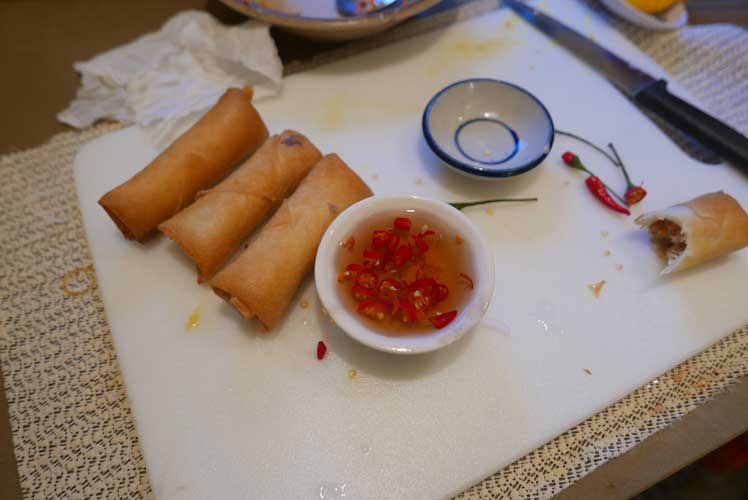 Serve with chilli fish sauce