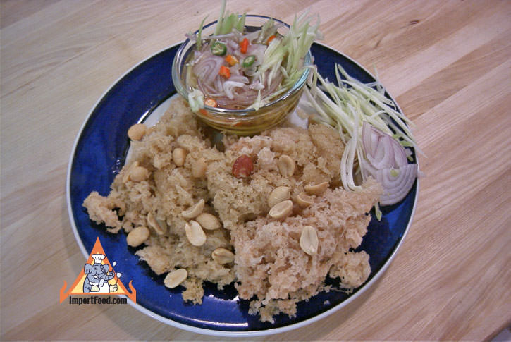Serve with salad ingredients