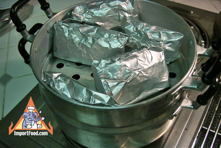 Set in stacked steamer