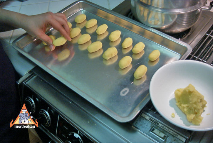 Shape into oval balls