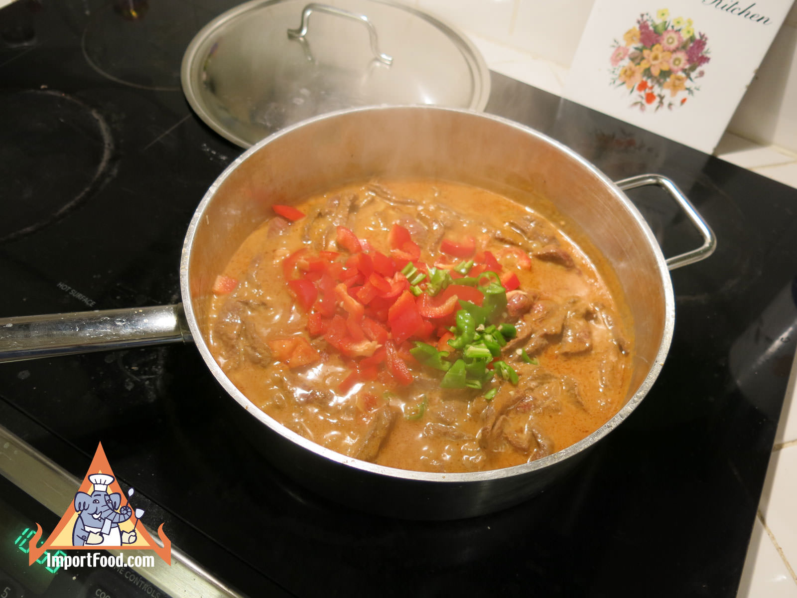 Add fresh bell and chee fan peppers