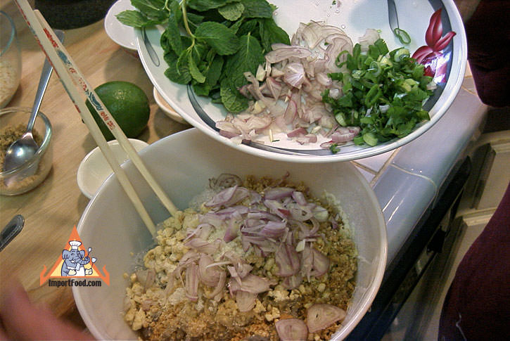 Add fresh ingredients