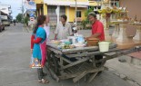 Ancient Thai Teak Wood Food Cart