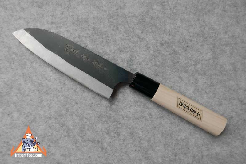 Hand Crafted Santoku Knife, Magnolia Handle, Japan, 12.5