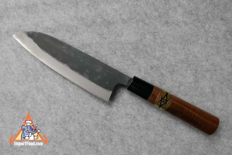 Hand Crafted Santoku Knife, Walnut Handle, Japan, 14.5