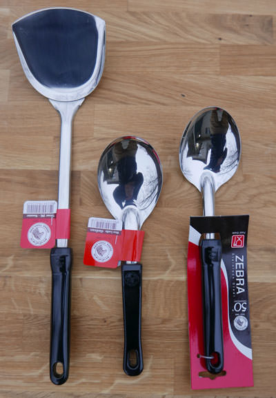 Set of Three Stainless Tools - Zebra Thailand